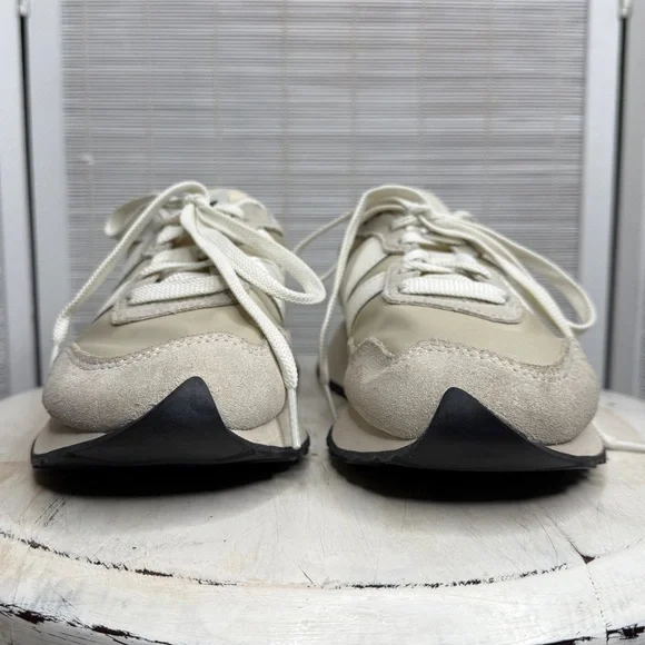 New Balance Off White Beige Suede Fabric Retro Sneakers Casual Street Style 7 - Picture 4 of 11